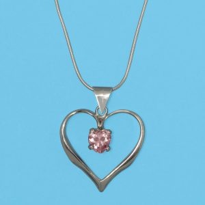 colgante corazón circonita