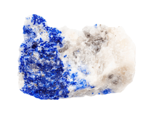 raw lapis lazuli lazurite rock isolated on white tamk9va