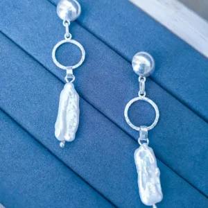 pendientes horus perla barroca