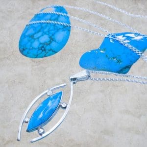 collar hexagonal lapislazuli