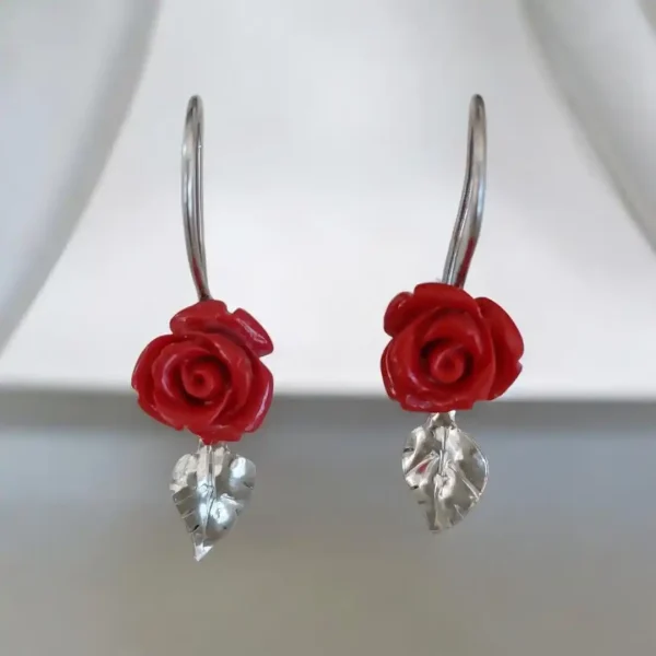 PENDIENTES ROSA Y PLATA