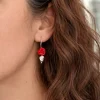 PENDIENTES ROSA Y PLATA