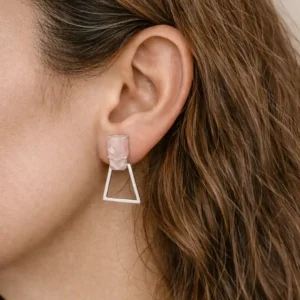 PENDIENTES GEOMETRICOS ALMA ROSA